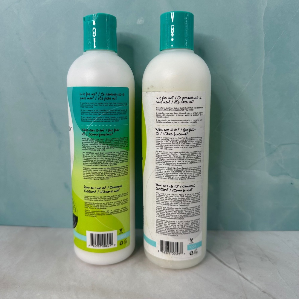 Devacurl No-Poo Decadence Cleanser & One Condition Decadence Conditioner 12z Duo - Picture 2 of 4